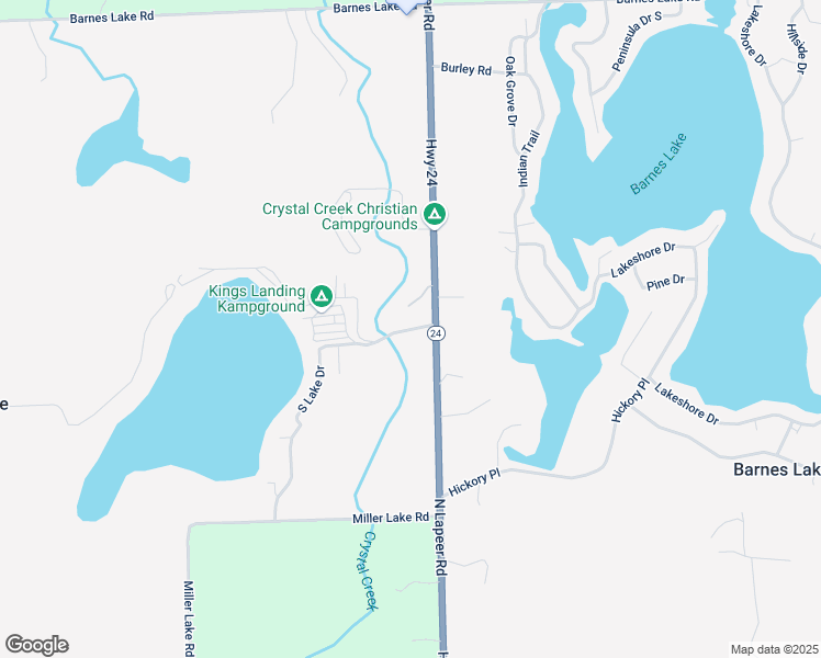 map of restaurants, bars, coffee shops, grocery stores, and more near 5186 North Lapeer Road in Columbiaville