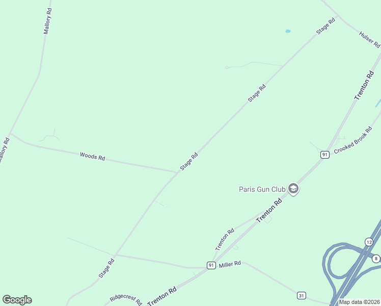 map of restaurants, bars, coffee shops, grocery stores, and more near 6587 Stage Road in Utica