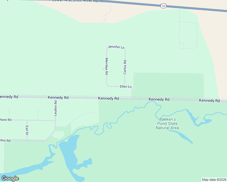 map of restaurants, bars, coffee shops, grocery stores, and more near S12732 Merrilee Road in Spring Green