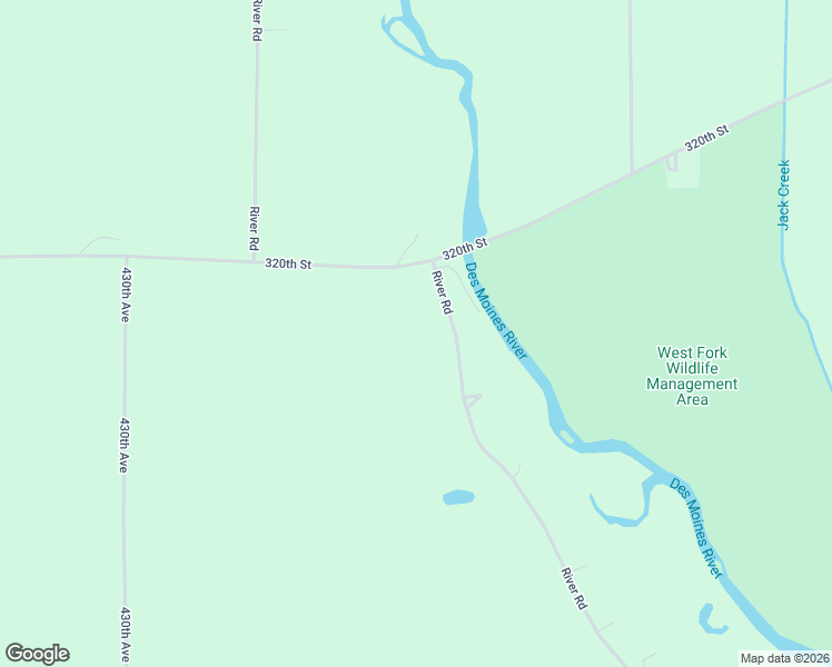 map of restaurants, bars, coffee shops, grocery stores, and more near 3222 River Road in Emmetsburg
