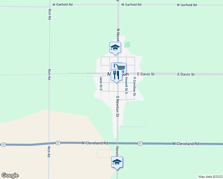 map of restaurants, bars, coffee shops, grocery stores, and more near 115 Elizabeth Street South in Middleton