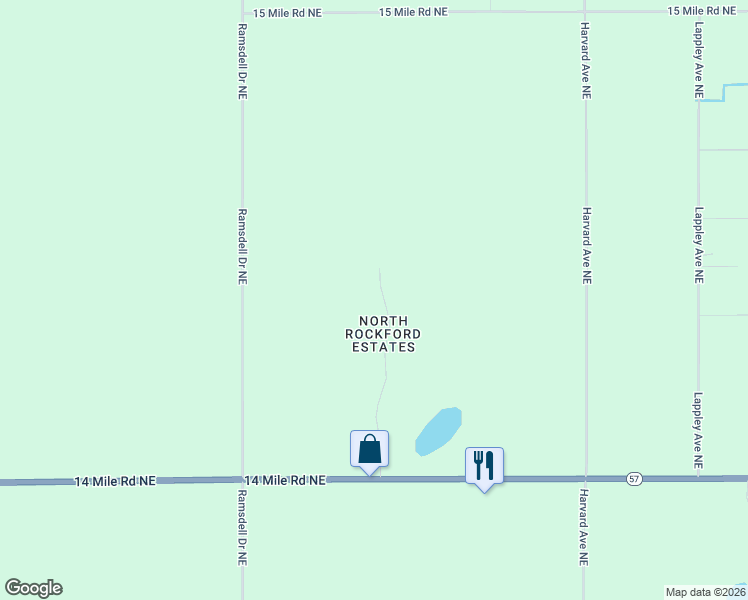 map of restaurants, bars, coffee shops, grocery stores, and more near 11911 Redberry Court Northeast in Rockford