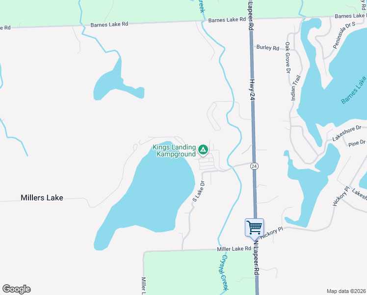 map of restaurants, bars, coffee shops, grocery stores, and more near 181 Poplar Drive in Columbiaville
