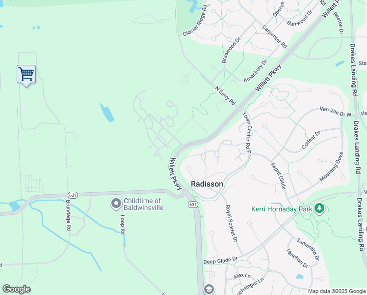 map of restaurants, bars, coffee shops, grocery stores, and more near 8516 Sumac Drive in Baldwinsville