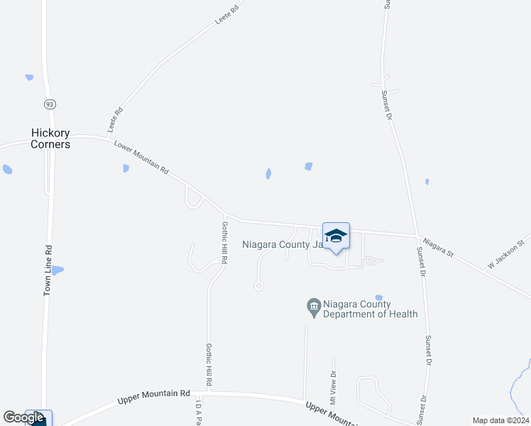 map of restaurants, bars, coffee shops, grocery stores, and more near 5477 Niagara Street Extension in Lockport