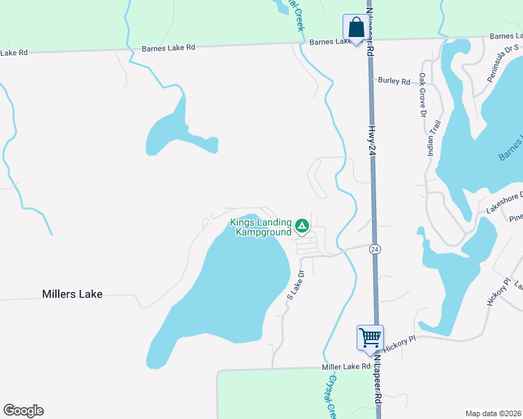 map of restaurants, bars, coffee shops, grocery stores, and more near 181 Poplar Drive in Columbiaville