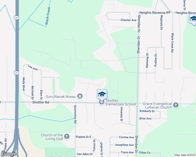 map of restaurants, bars, coffee shops, grocery stores, and more near 2166 Swanson Court East in Muskegon