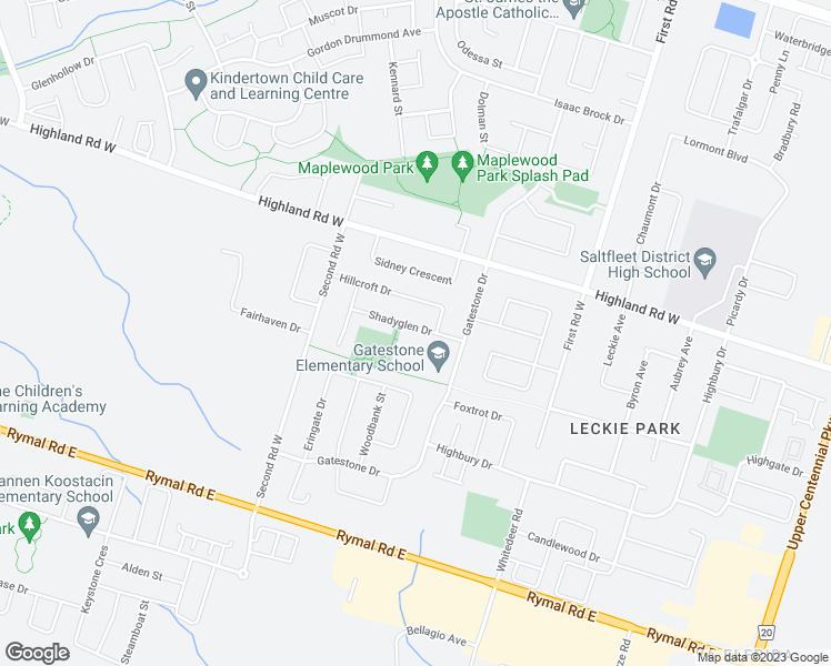 map of restaurants, bars, coffee shops, grocery stores, and more near 29 Shadyglen Drive in Hamilton