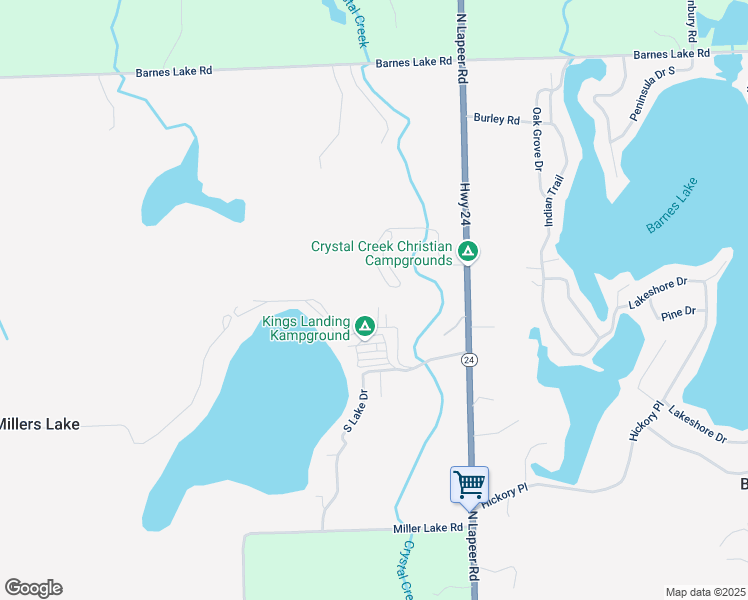 map of restaurants, bars, coffee shops, grocery stores, and more near 182 Fonda Drive in Columbiaville