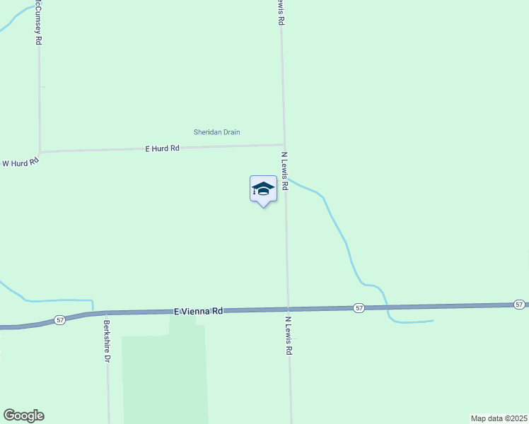 map of restaurants, bars, coffee shops, grocery stores, and more near 12167 North Lewis Road in Clio