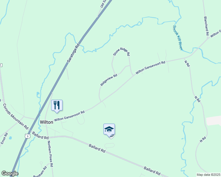 map of restaurants, bars, coffee shops, grocery stores, and more near 640 Wilton Gansevoort Road in Gansevoort