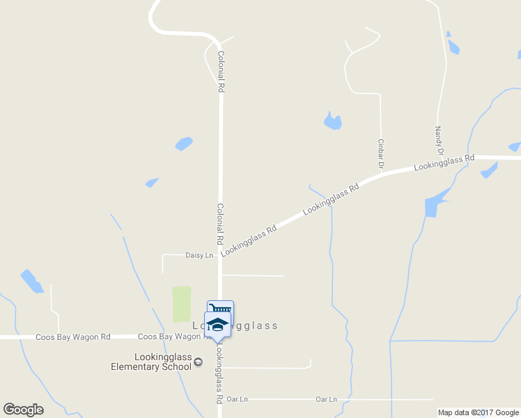 map of restaurants, bars, coffee shops, grocery stores, and more near 6833 Lookingglass Road in Roseburg