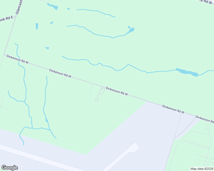 map of restaurants, bars, coffee shops, grocery stores, and more near 9520 Dickenson Road West in Hamilton