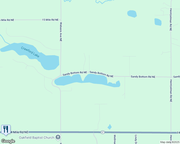 map of restaurants, bars, coffee shops, grocery stores, and more near 11350 Sandy Bottom Road Northeast in Rockford