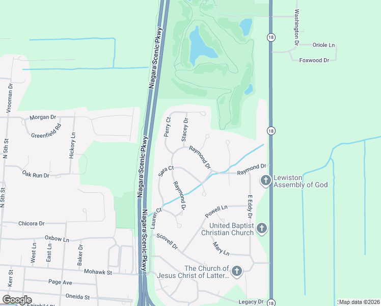 map of restaurants, bars, coffee shops, grocery stores, and more near 697 Sara Court in Lewiston