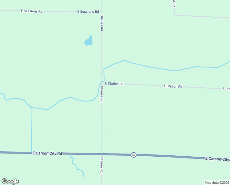 map of restaurants, bars, coffee shops, grocery stores, and more near 1114 East Station Road in Sheridan