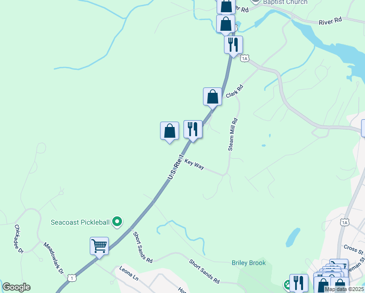 map of restaurants, bars, coffee shops, grocery stores, and more near 1138 U.S. 1 in York