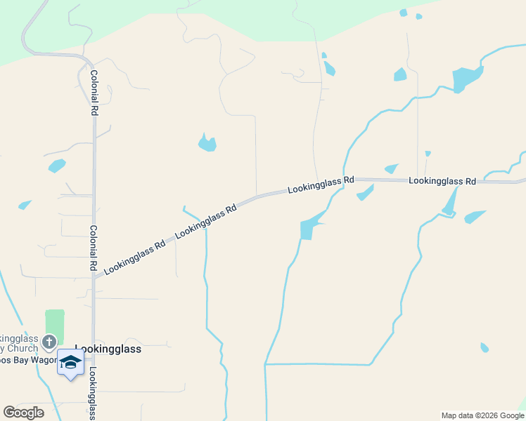 map of restaurants, bars, coffee shops, grocery stores, and more near 6404 Lookingglass Road in Roseburg
