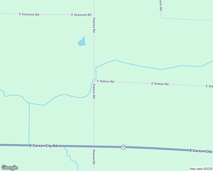map of restaurants, bars, coffee shops, grocery stores, and more near 1114 East Station Road in Sheridan