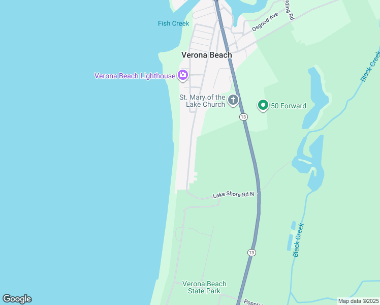 map of restaurants, bars, coffee shops, grocery stores, and more near 6674 Lake Shore Road North in Canastota