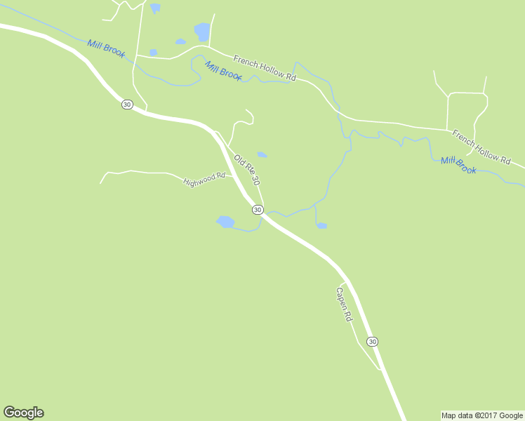 map of restaurants, bars, coffee shops, grocery stores, and more near 9 Old Route 30 in Winhall