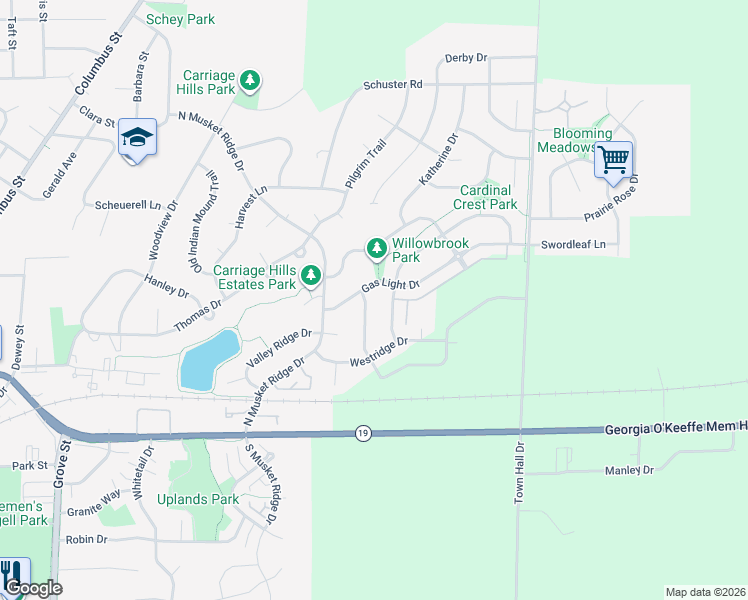 map of restaurants, bars, coffee shops, grocery stores, and more near 681 Featherwood Pass in Sun Prairie