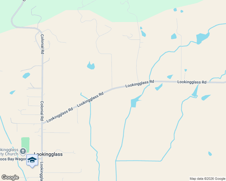 map of restaurants, bars, coffee shops, grocery stores, and more near 6404 Lookingglass Road in Roseburg
