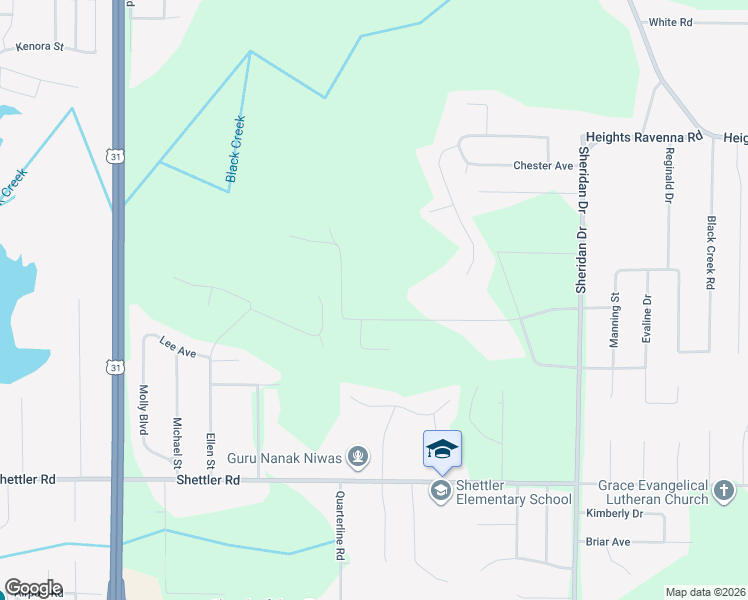 map of restaurants, bars, coffee shops, grocery stores, and more near 2060 Filonow Drive in Muskegon