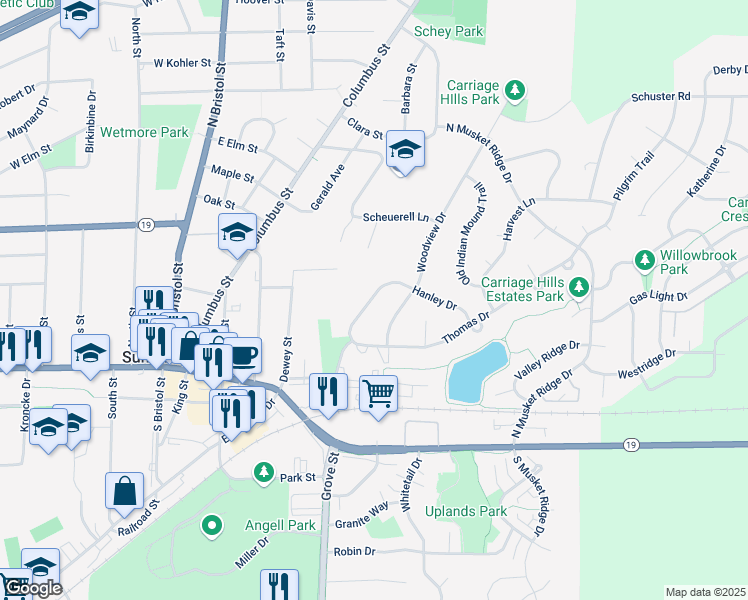 map of restaurants, bars, coffee shops, grocery stores, and more near 441 Blankenheim Lane in Sun Prairie