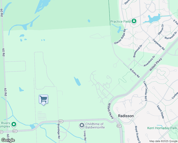 map of restaurants, bars, coffee shops, grocery stores, and more near 8930 Center Pointe Drive in Baldwinsville