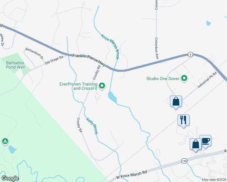 map of restaurants, bars, coffee shops, grocery stores, and more near in Dover