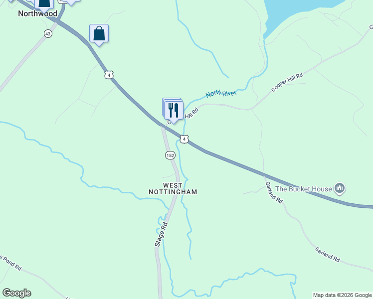 map of restaurants, bars, coffee shops, grocery stores, and more near 246 Old Turnpike Road in Nottingham