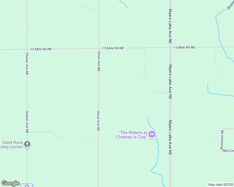 map of restaurants, bars, coffee shops, grocery stores, and more near 12160 Stout Avenue Northeast in Cedar Springs
