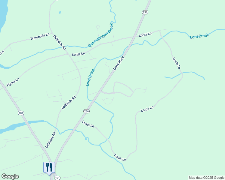 map of restaurants, bars, coffee shops, grocery stores, and more near 92 Woodland Hills in South Berwick