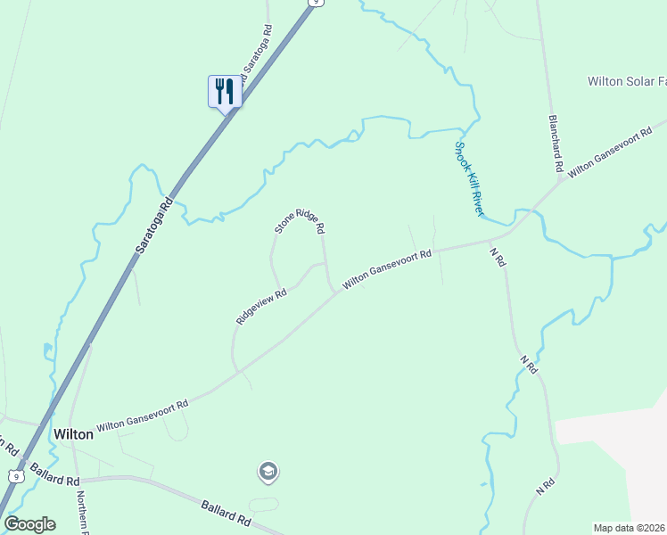 map of restaurants, bars, coffee shops, grocery stores, and more near 30 Stone Ridge Road in Gansevoort