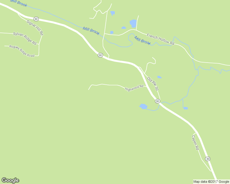 map of restaurants, bars, coffee shops, grocery stores, and more near 23 Highwood Road in Winhall