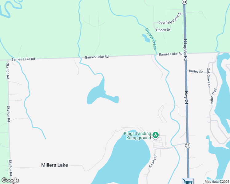 map of restaurants, bars, coffee shops, grocery stores, and more near 267 Barnes Lake Road in Columbiaville