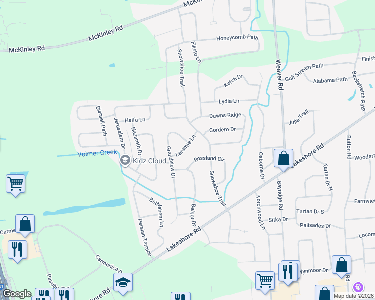 map of restaurants, bars, coffee shops, grocery stores, and more near 6078 Laramie Lane in Cicero