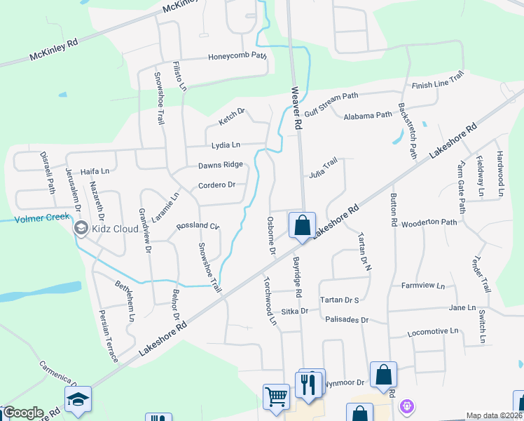 map of restaurants, bars, coffee shops, grocery stores, and more near 8595 Osborne Dr in Cicero