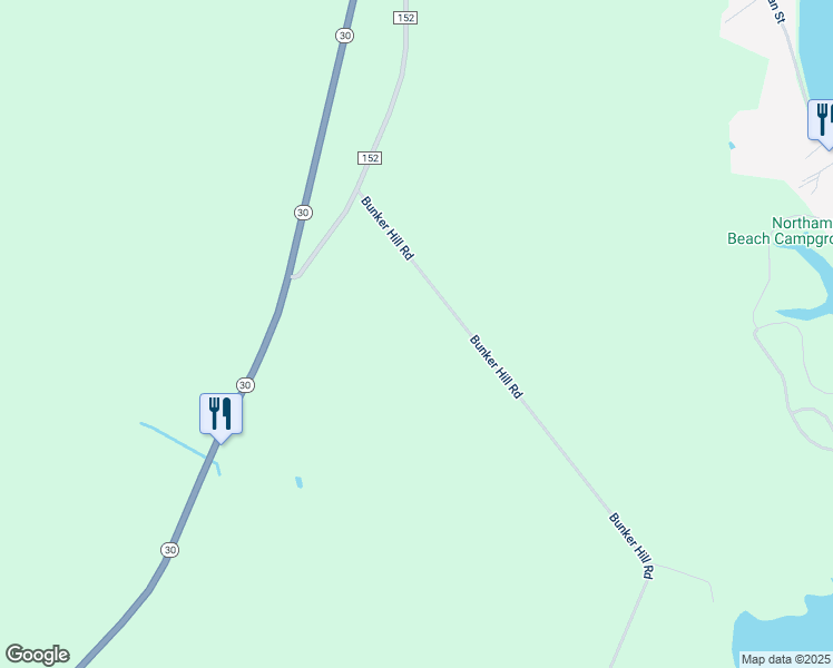 map of restaurants, bars, coffee shops, grocery stores, and more near 160 Bunker Hill Road in Mayfield