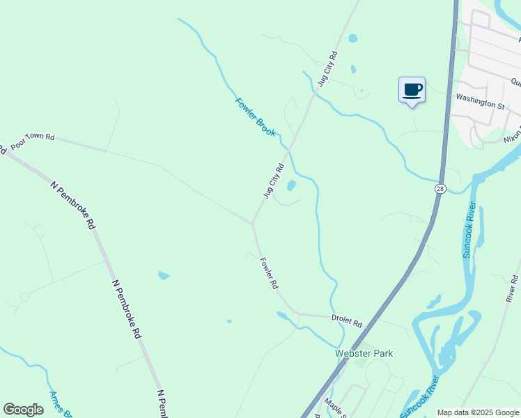 map of restaurants, bars, coffee shops, grocery stores, and more near 225 Jug City Road in Epsom