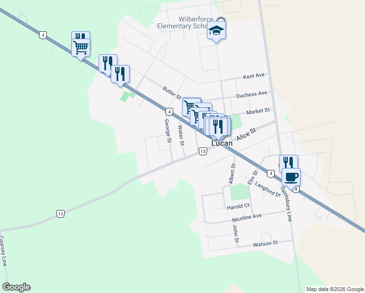 189 Water Street, Lucan ON Walk Score