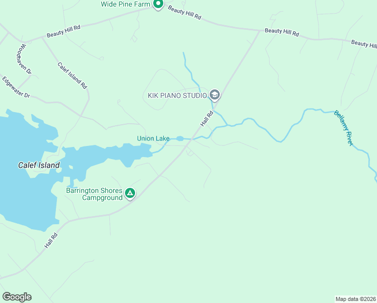 map of restaurants, bars, coffee shops, grocery stores, and more near 47 Hall Road in Barrington
