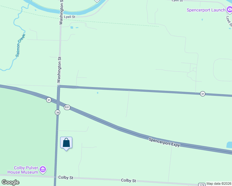 map of restaurants, bars, coffee shops, grocery stores, and more near 3399 Brockport Spencerport Road in Spencerport