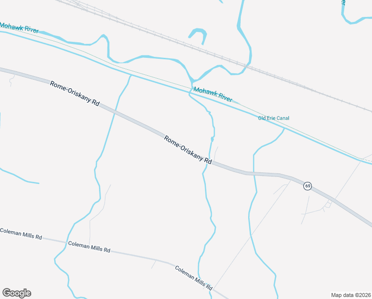 map of restaurants, bars, coffee shops, grocery stores, and more near 7449 Rome-Oriskany Road in Rome