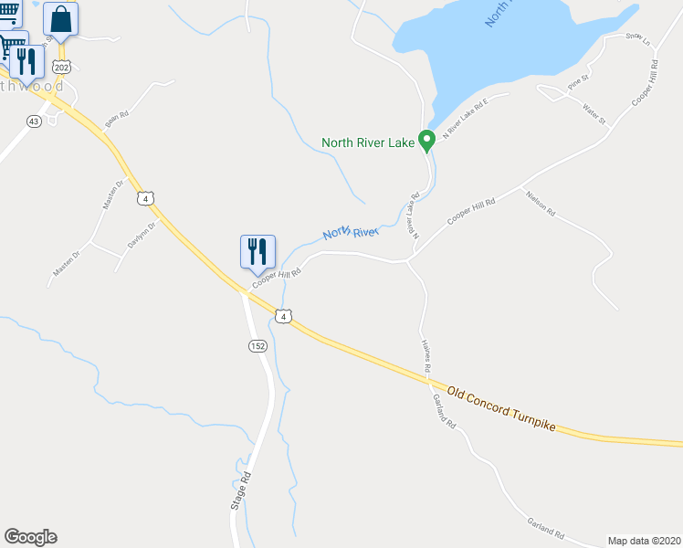 map of restaurants, bars, coffee shops, grocery stores, and more near 65 Cooper Hill Road in Nottingham