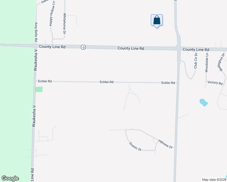 map of restaurants, bars, coffee shops, grocery stores, and more near N94W21133 Schlei Road in Menomonee Falls