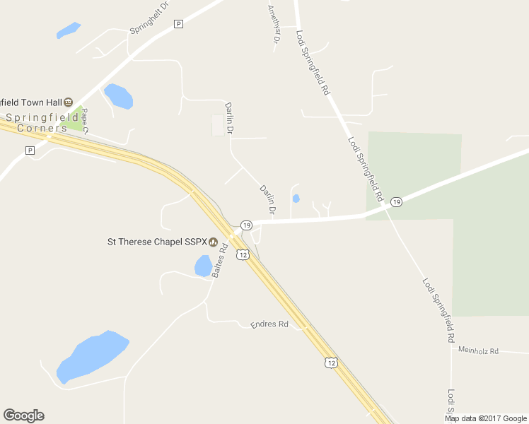 map of restaurants, bars, coffee shops, grocery stores, and more near 7282 Wisconsin 19 in Waunakee