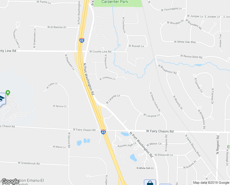 map of restaurants, bars, coffee shops, grocery stores, and more near 872 West Laramie Lane in Bayside