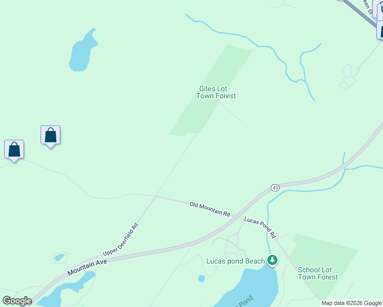 map of restaurants, bars, coffee shops, grocery stores, and more near 199 Upper Deerfield Road in Northwood